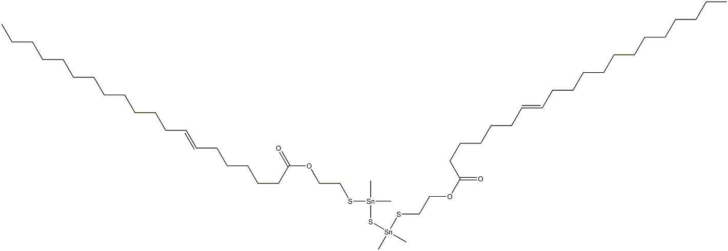 Bis[dimethyl[[2-(6-nonadecenylcarbonyloxy)ethyl]thio]stannyl] sulfide Structure