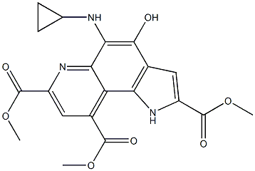 4-Hydroxy-5-(cyclopropylamino)-1H-pyrrolo[2,3-f]quinoline-2,7,9-tricarboxylic acid trimethyl ester