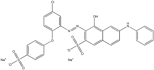 3-[[5-Chloro-2-[(4-sulfophenyl)oxy]phenyl]azo]-4-hydroxy-6-(phenylamino)-2-naphthalenesulfonic acid disodium salt