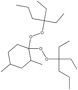 2,4-Dimethyl-1,1-bis(1,1-diethylbutylperoxy)cyclohexane Structure