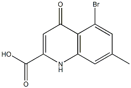 5-Bromo-7-methyl-1,4-dihydro-4-oxoquinoline-2-carboxylic acid,,结构式