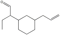 2-[3-(2-Propenyl)cyclohexyl]butanal Structure