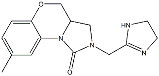 8-Methyl-2,3,3a,4-tetrahydro-2-[(1-imidazolin-2-yl)methyl]-1H-imidazo[5,1-c][1,4]benzoxazin-1-one