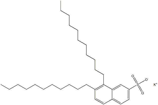 7,8-ジウンデシル-2-ナフタレンスルホン酸カリウム 化学構造式