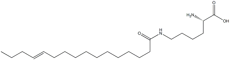 N6-(12-Hexadecenoyl)lysine Structure