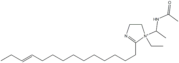 1-[1-(Acetylamino)ethyl]-1-ethyl-2-(11-tetradecenyl)-2-imidazoline-1-ium Struktur