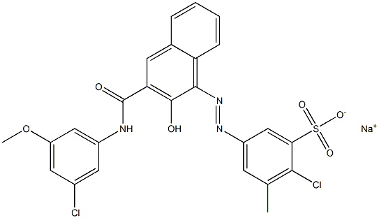 2-Chloro-3-methyl-5-[[3-[[(3-chloro-5-methoxyphenyl)amino]carbonyl]-2-hydroxy-1-naphtyl]azo]benzenesulfonic acid sodium salt