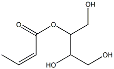 Isocrotonic acid 1-(hydroxymethyl)-2,3-dihydroxypropyl ester Structure