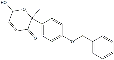 3,6-Dihydro-6-hydroxy-2-methyl-2-[4-(benzyloxy)phenyl]-2H-pyran-3-one Structure