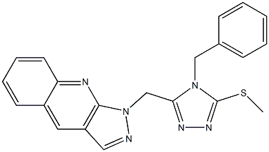 1-[[5-(Methylthio)-4-benzyl-4H-1,2,4-triazol-3-yl]methyl]-1H-pyrazolo[3,4-b]quinoline|