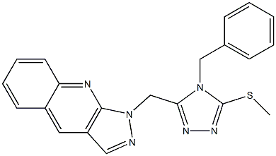  1-[[5-(Methylthio)-4-benzyl-4H-1,2,4-triazol-3-yl]methyl]-1H-pyrazolo[3,4-b]quinoline