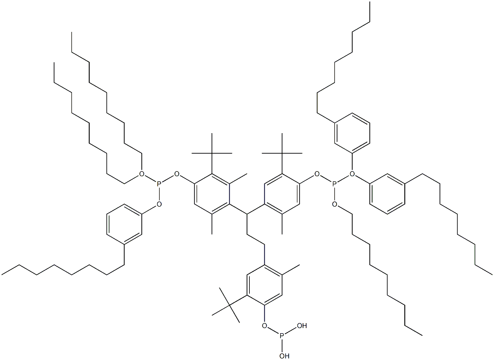 [3-Methyl-1,1,3-propanetriyltris(2-tert-butyl-5-methyl-4,1-phenyleneoxy)]tris(phosphonous acid)O,O',O'-trinonyl O,O'',O''-tris(3-octylphenyl) ester