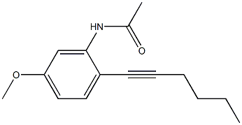 N-[5-Methoxy-2-(1-hexynyl)phenyl]acetamide Structure