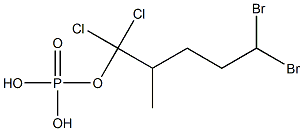 Phosphoric acid hydrogen (3,3-dibromopropyl)(1,1-dichloropropyl) ester,,结构式