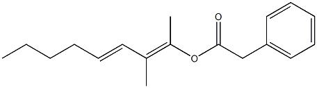 Phenylacetic acid 1,2-dimethyl-1,3-octadienyl ester Structure