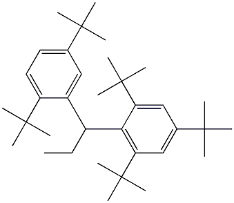 1-(2,4,6-Tri-tert-butylphenyl)-1-(2,5-di-tert-butylphenyl)propane Structure