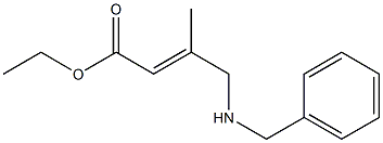 4-(ベンジルアミノ)-3-メチル-2-ブテン酸エチル 化学構造式