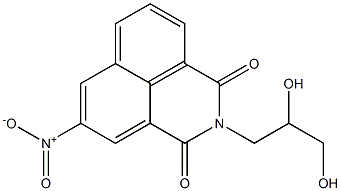 2-(2,3-Dihydroxypropyl)-5-nitro-1H-benzo[de]isoquinoline-1,3(2H)-dione,,结构式