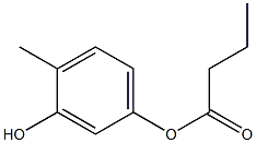 Butyric acid 3-hydroxy-4-methylphenyl ester Structure