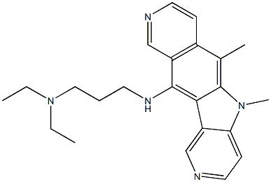 N-[3-(Diethylamino)propyl]-5,6-dimethyl-5H-pyrido[3',4':4,5]pyrrolo[2,3-g]isoquinolin-11-amine 结构式