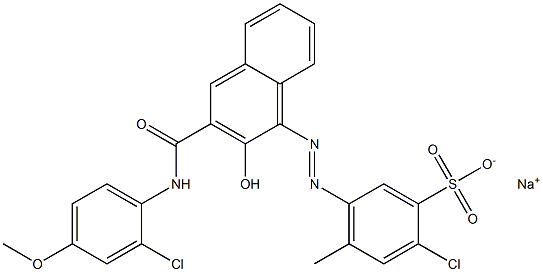  2-Chloro-4-methyl-5-[[3-[[(2-chloro-4-methoxyphenyl)amino]carbonyl]-2-hydroxy-1-naphtyl]azo]benzenesulfonic acid sodium salt