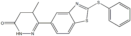  4,5-Dihydro-5-methyl-6-[2-[phenylthio]benzothiazol-5-yl]pyridazin-3(2H)-one