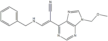 9-(Methoxymethyl)-6-[(Z)-2-(benzylamino)-1-cyanoethenyl]-9H-purine Structure