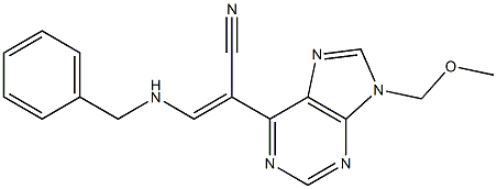 9-(Methoxymethyl)-6-[(Z)-2-(benzylamino)-1-cyanoethenyl]-9H-purine|