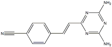 6-[4-Cyanostyryl]-1,3,5-triazine-2,4-diamine 结构式