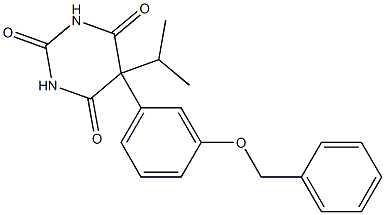 5-Isopropyl-5-(3-benzyloxyphenyl)pyrimidine-2,4,6(1H,3H,5H)-trione Struktur