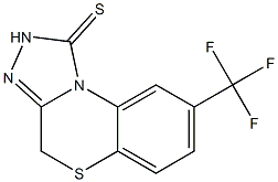 8-(トリフルオロメチル)-2,4-ジヒドロ-1H-[1,2,4]トリアゾロ[3,4-c][1,4]ベンゾチアジン-1-チオン 化学構造式