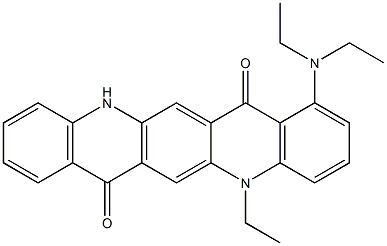 1-(Diethylamino)-5-ethyl-5,12-dihydroquino[2,3-b]acridine-7,14-dione|