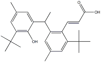 2-tert-Butyl-6-[1-(3-tert-butyl-2-hydroxy-5-methylphenyl)ethyl]-4-methylphenyl=acrylate,,结构式