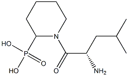 [1-(L-Leucyl)piperidin-2-yl]phosphonic acid 结构式