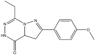 3,3a-Dihydro-2-(4-methoxyphenyl)-7-ethylpyrazolo[1,5-d][1,2,4]triazin-4(5H)-one Struktur