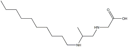 N-[2-(デシルアミノ)プロピル]アミノ酢酸 化学構造式
