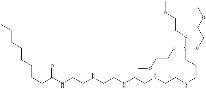 N-[16,16-Bis(2-methoxyethoxy)-17,20-dioxa-3,6,9,12-tetraaza-16-silahenicosan-1-yl]nonanamide Struktur