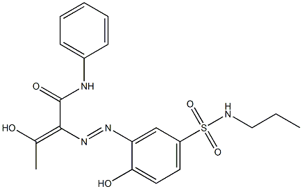 3-Hydroxy-2-[2-hydroxy-5-(propylsulfamoyl)phenylazo]-N-phenyl-2-butenamide Structure