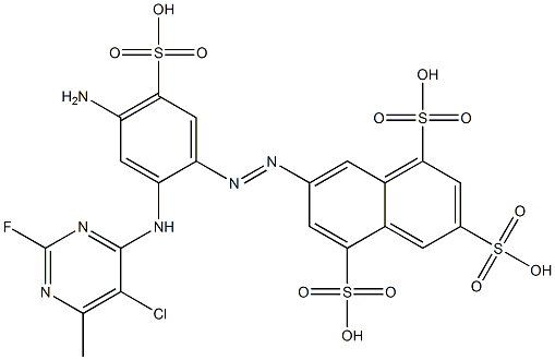 7-[[4-Amino-2-[(5-chloro-2-fluoro-6-methylpyrimidin-4-yl)amino]-5-sulfophenyl]azo]-1,3,5-naphthalenetrisulfonic acid