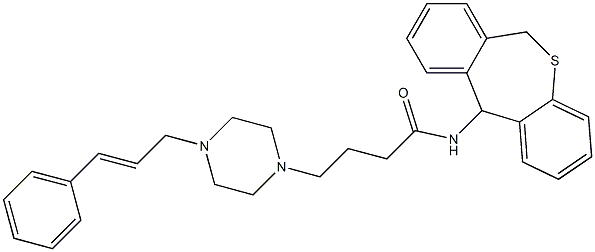 4-[4-(3-Phenyl-2-propenyl)-1-piperazinyl]-N-[(6,11-dihydrodibenzo[b,e]thiepin)-11-yl]butyramide Structure