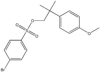 4-Bromobenzenesulfonic acid 2-methyl-2-(4-methoxyphenyl)propyl ester Struktur