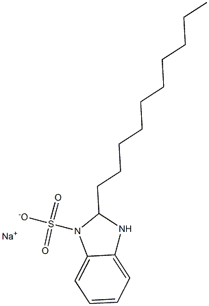2-Decyl-2,3-dihydro-1H-benzimidazole-1-sulfonic acid sodium salt,,结构式