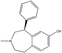 (5S)-2,3,4,5-Tetrahydro-3-methyl-5-phenyl-1H-3-benzazepin-7-ol 结构式