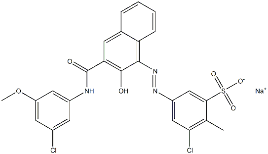 3-Chloro-2-methyl-5-[[3-[[(3-chloro-5-methoxyphenyl)amino]carbonyl]-2-hydroxy-1-naphtyl]azo]benzenesulfonic acid sodium salt