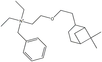 N-[2-[2-(6,6-ジメチルビシクロ[3.1.1]ヘプタン-2-イル)エトキシ]エチル]-N,N-ジエチルベンゼンメタンアミニウム 化学構造式