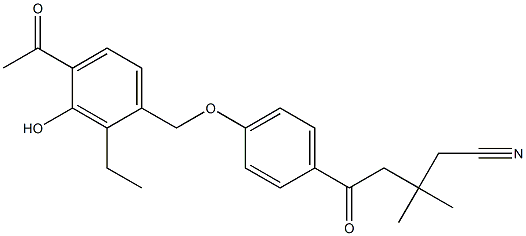  5-[4-(4-Acetyl-3-hydroxy-2-ethylbenzyloxy)phenyl]-5-oxo-3,3-dimethylpentanenitrile