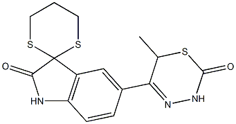 5-[(3,6-Dihydro-6-methyl-2-oxo-2H-1,3,4-thiadiazin)-5-yl]spiro[1H-indole-3(2H),2'-[1,3]dithian]-2-one|