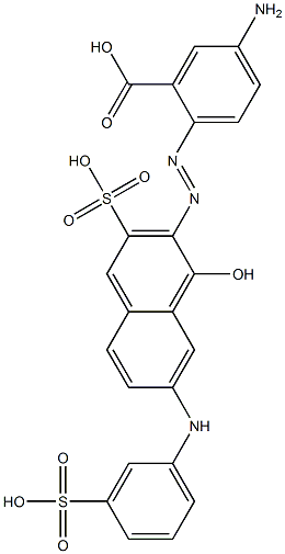 5-Amino-2-[1-hydroxy-7-(m-sulfoanilino)-3-sulfo-2-naphtylazo]benzoic acid