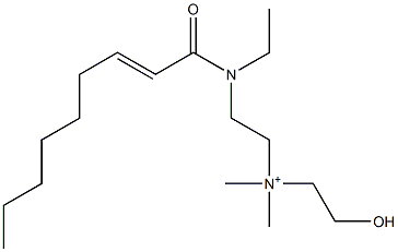 2-[N-Ethyl-N-(2-nonenoyl)amino]-N-(2-hydroxyethyl)-N,N-dimethylethanaminium Struktur