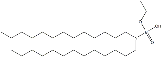 N,N-Ditridecylamidophosphoric acid hydrogen ethyl ester Structure